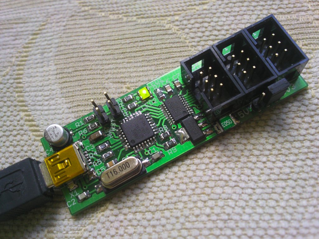 USBTiny-MkII SLIM programmer. Part 2 - Launching and working with  programmer in AVR Studio and AVRDude