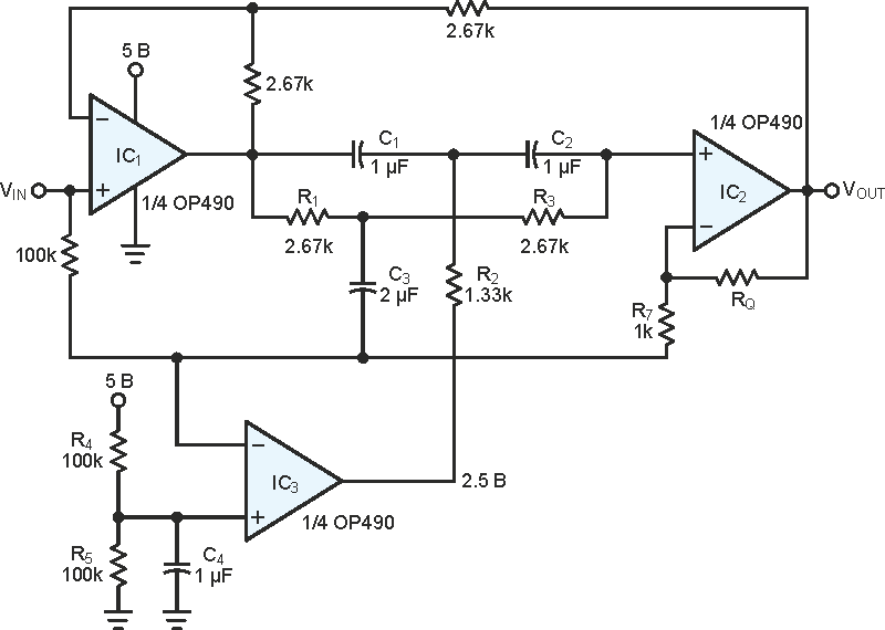 Filter quashes 60-Hz interference