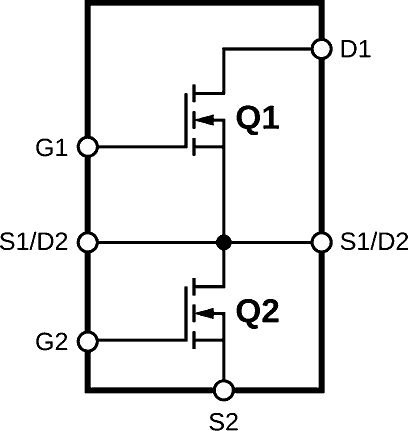 Схема внутренних соединений DMN3012LEG