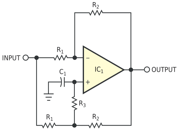 This circuit produces less noise than the classic inverting differentiator.